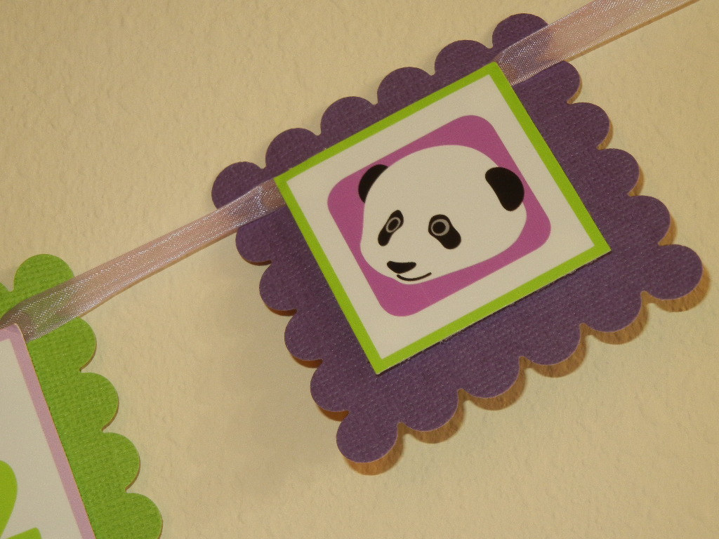 First Year Photo Clips, First Year Banner, Panda Birthday Party, Any Theme