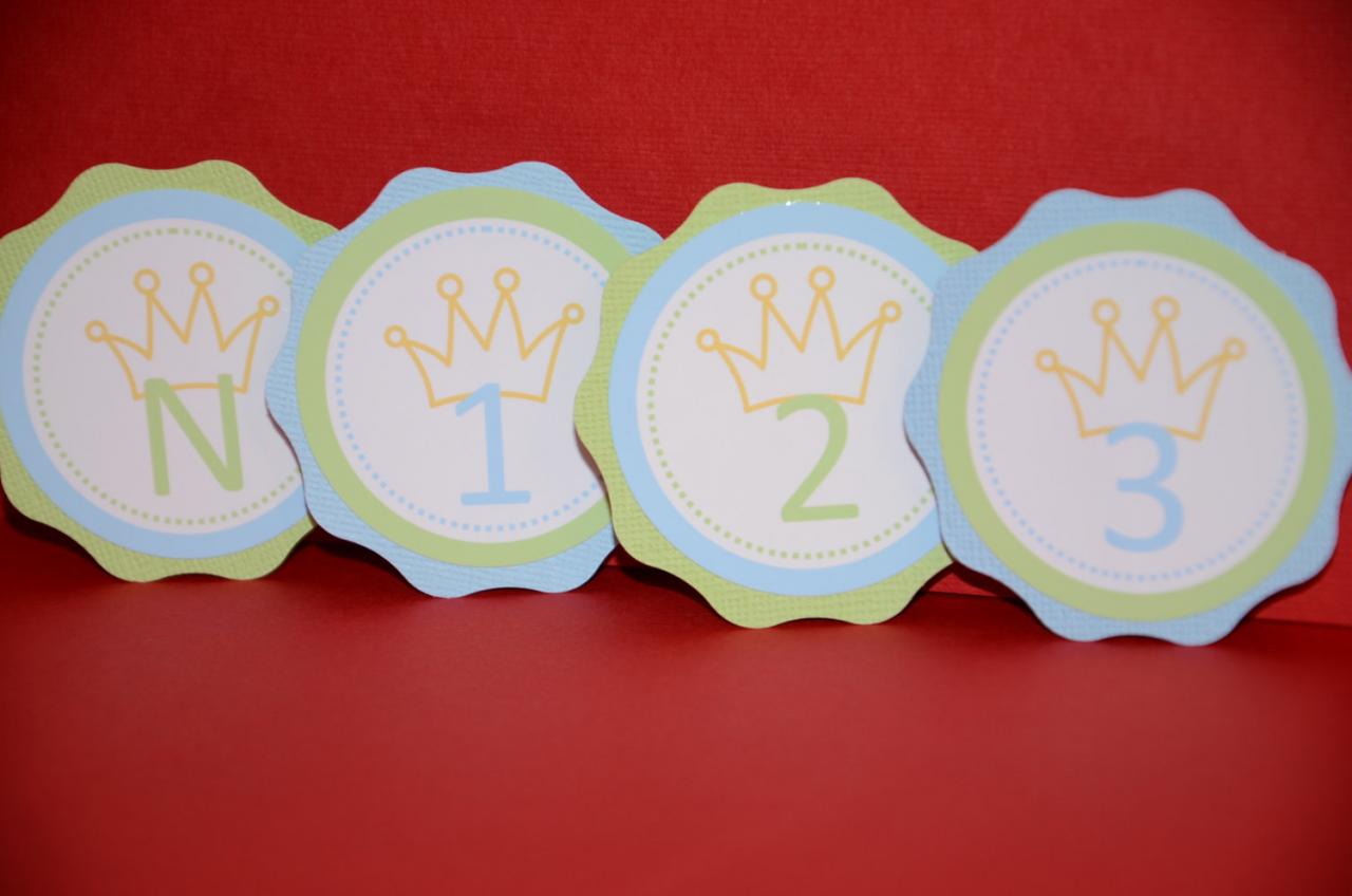 First Year Photo Clips, First Year Banner, Yellow Crown Birthday Party, Any Theme